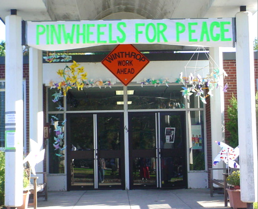 pinwheels and sign
