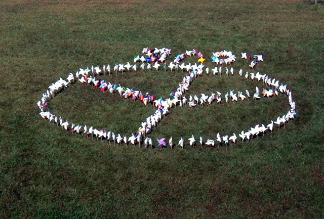 Peace sign with love