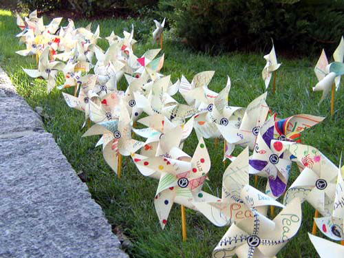 flock of pinwheels