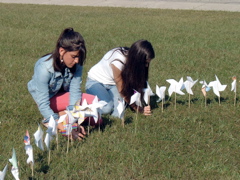 peace pinwheels group Lauren & Kristina