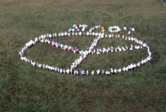 Peace sign with love